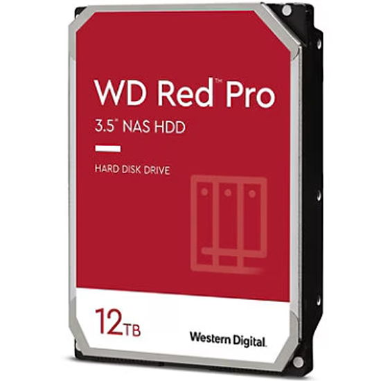 DISQUE DUR INTERNE 12 TB 3.5" RED PRO NAS HARD DRIVE 7200RPM 256 KO CACHE