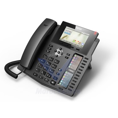 Telephone IP de Bureau Entreprise a 20 comptes SIP avec Ecran LCD Couleur 4.3" intégré avec BLF jusqu'a 60 buttons, Giga