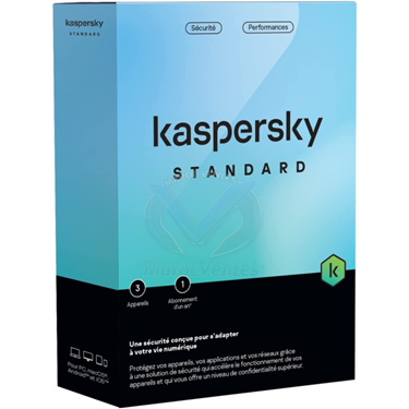 Antivirus Kaspersky Standard 3 Postes / 1 an