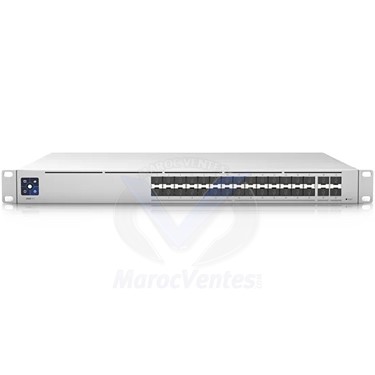 UniFi Switch Pro Aggregation Géré L3 28 Ports SFP+ Écran Tactile Couleur LCM 1,3"