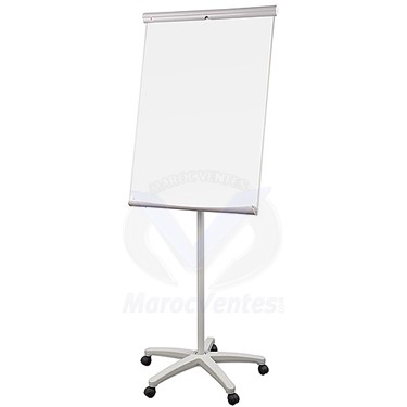 FLIPCHAT PAPERBOARD AVEC BRAS & ROULETTES