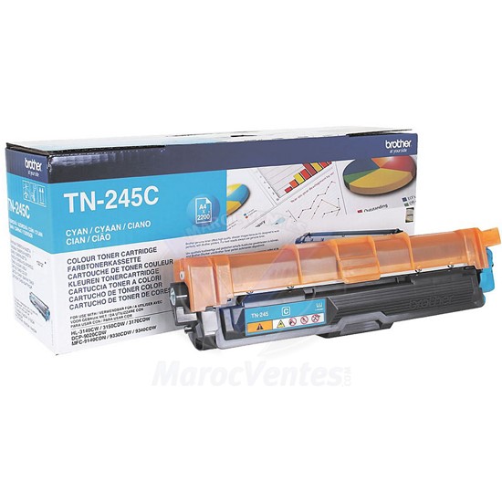 Cartouche Toner Cyan Imprime 2200 Pages TN-245C