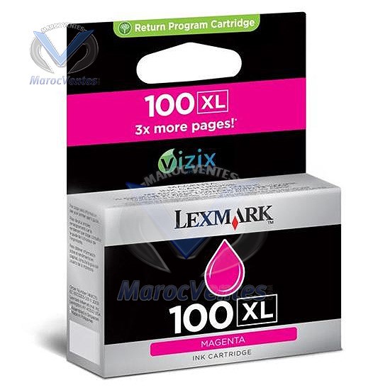 Cartouche Lexmark Magenta 100-Cartouche Lexmark Magenta 100