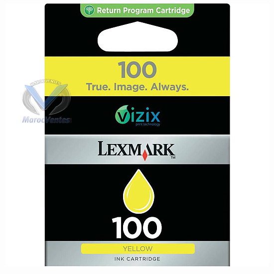 Cartouche Lexmark Jaune 100