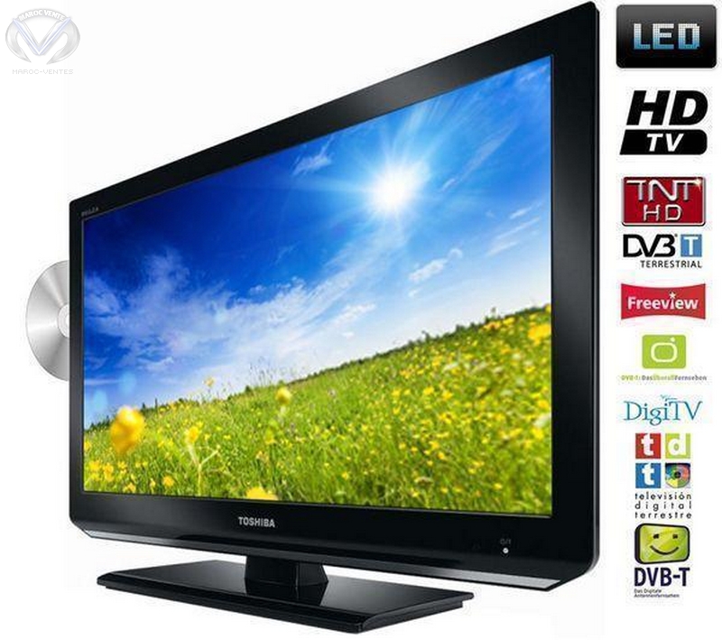 Téléviseur 22" LCD à rétroéclairage à LED HD TNT