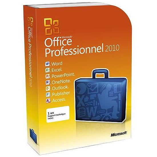 Office Pro 2010 French PC Attach Key PKC Microcase