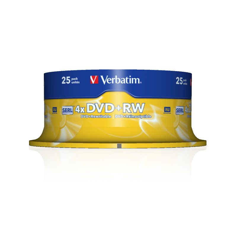 DVD+RW PACK DE 25 UNITES VERBATIM 43489