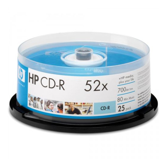 CD-R 52X 25PK marque CDR Médias