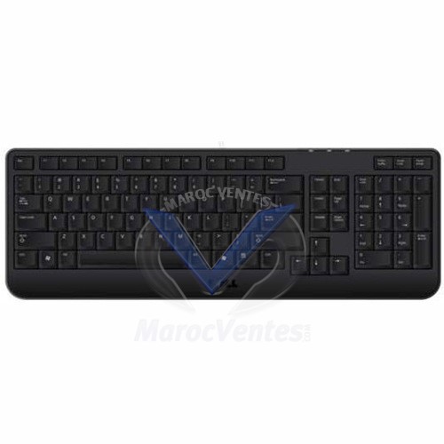 Clavier  Français (AZERTY)  KB212-B Quietkey USB Clavier Noir 580-17454