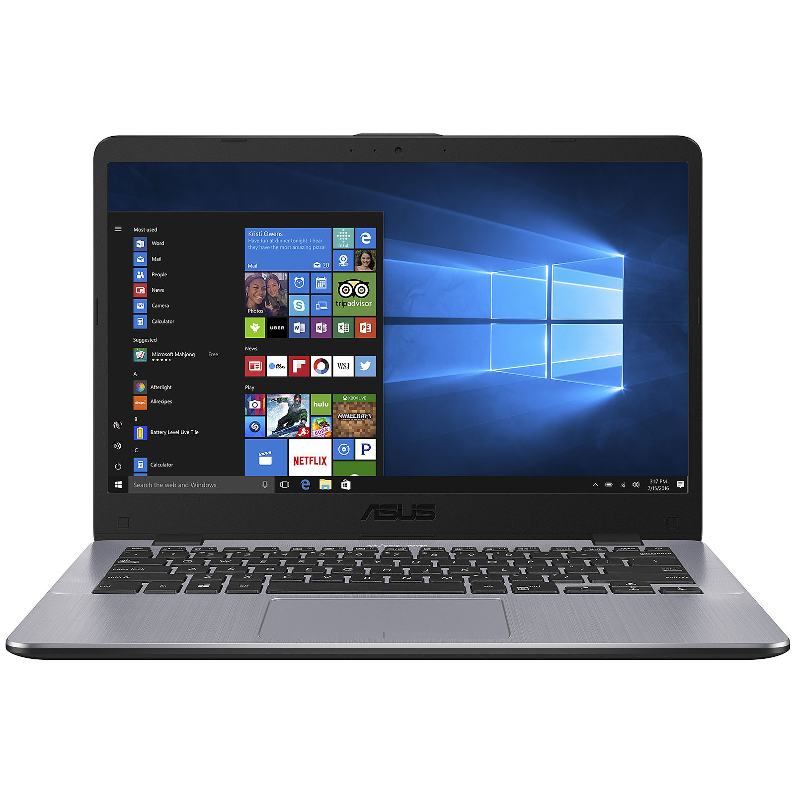 PC Portable R507UB-BR224T I7 7500U 8Go 1To  15.6" Win 10