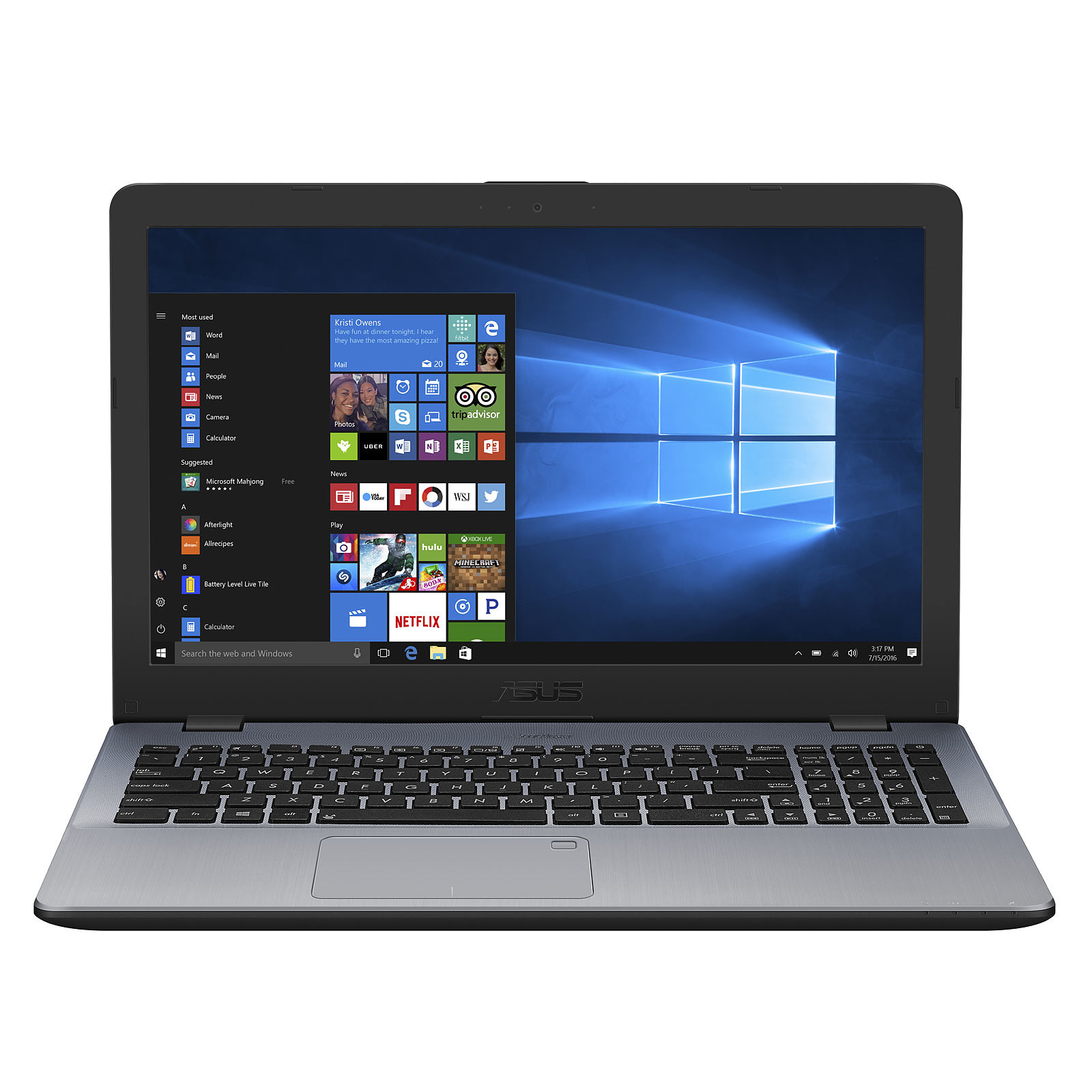 PC Portable VivoBook P1501UF I7-8550U 15,6" 8Go 1To Win 10 Pro