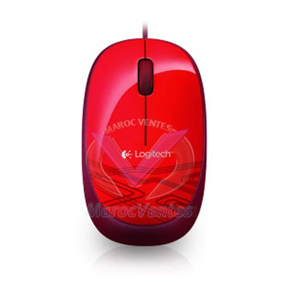 LOGITECH Souris filaire - Mouse M105 Rouge 910-002945