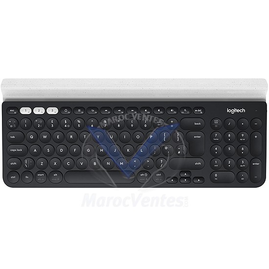 K780 Clavier sans Fil MultiDevice GRIS FONCÉ / BLANC SPECKLED FRA 2.4GHZ / BT N/A CENTRAL 920-008035
