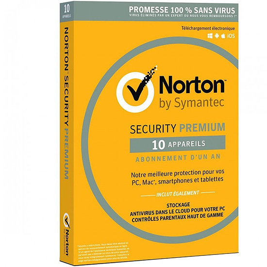 Norton Security Premium 1 an 10 Appareils