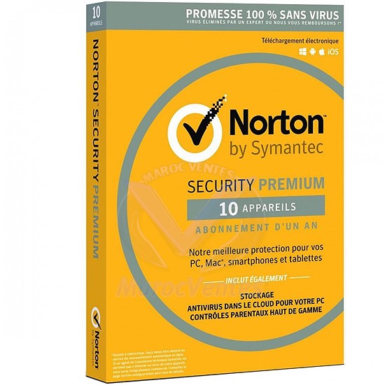Norton Security premium 1 an 10 Appareils A143823
