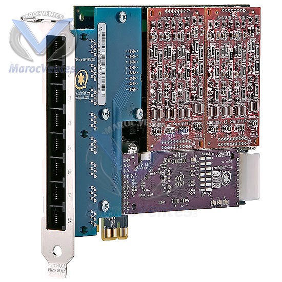 Carte analogique modulaire à 8 ports FXO/FXS ,PCI-Express x1, avec option d