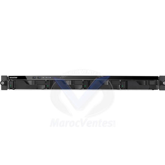 Serveur NAS 4 Baies Rackable 1U Dual-Core Atom de 2.13GHz RAM 1GB AS604RS