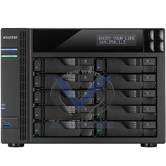 Serveur NAS 10 Baies Intel Celeron pour les PME AS6210T