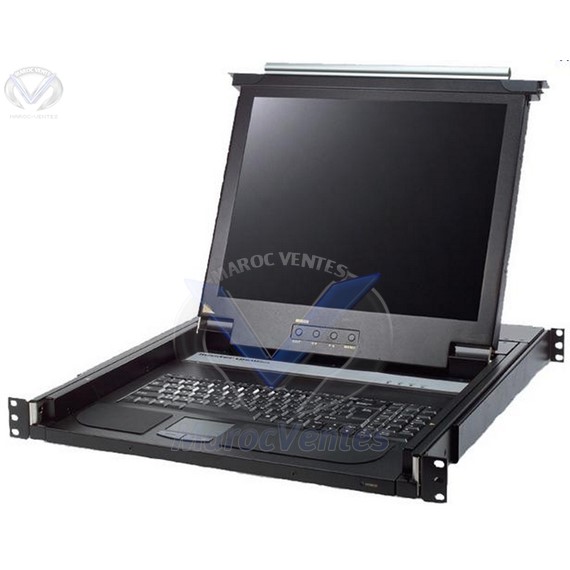 Moniteur et clavier FR HP TFT7600 G2 pour console KVM avec montage sur rack AZ873A