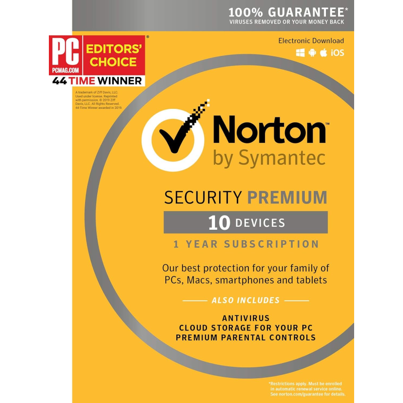 Antivirus Norton Security Premium 1 An – 10 Appareils 21387289