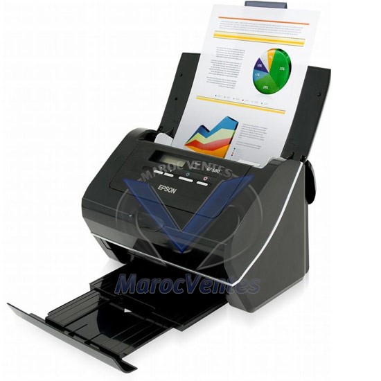 GT-S85 - PC & Mac , Résolution 600dpi , 24bits en couleur, 256 niveaux de gris, Recto Verso en un passage, vitesse 40ppm/80 image par minute, USB2 , chargeur de document 75feuilles. B11B203301