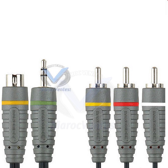 BE BLUE MM S-VIDEO CABLE 3.5MM M+S-VIDEO M - 3XRCA-BE BLUE MM S-VIDEO CABLE 3.5MM M+S-VIDEO M - 3XRCA