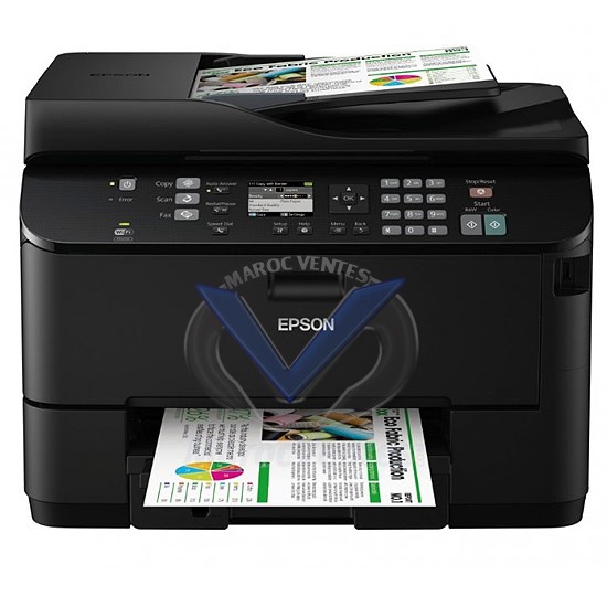 WP-4535DWF 4 en 1 Ethernet + WiFi + Recto Verso 26ppm Noir 24ppm Couleur 128 Mo +Fax C11CB33301