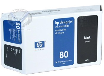 CARTOUCHE HP N€80 NOIRE 350ML /DSJ 1050C..
