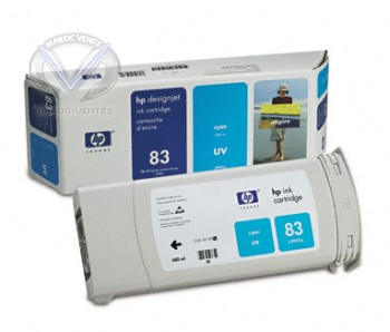 Cartouche d'encre UV Cyan DesignJet HP 83 680 ml