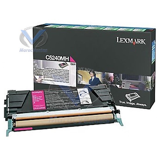 Toner Magenta Lexmark Laser Couleur C524 C532 C534 5000P-Toner Magenta Lexmark Laser Couleur C524 C532 C534 5000P