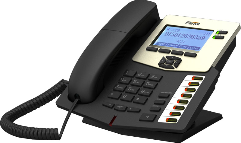 Téléphone IP a 2 lignes SIP, IXA VPN avec 8 button BLF