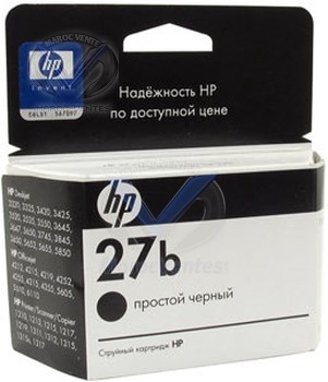 HP 27b Simple Black Inkjet Print Cartridge C8727BE