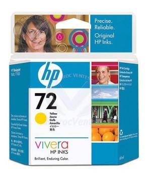 HP 72 69 ml Yellow Ink Cartridge with Vivera Ink C9400A