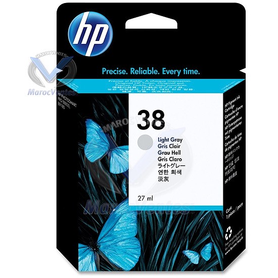 CARTOUCHE HP  N€38  GRIS CLAIR  PHOTOSMART B9180-CARTOUCHE HP  N€38  GRIS CLAIR  PHOTOSMART B9180