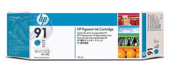 hp91 775 ml cyan ink cartridge with vivera ink