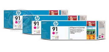 HP 91 Magenta Ink Cartridge 3-pack