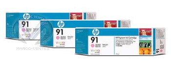 HP 91 Light Magenta Ink Cartridge 3-pack