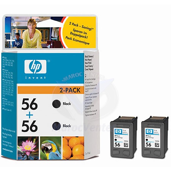 HP 56 2-pack Black Inkjet Cdge-HP 56 2-pack Black Inkjet Cdge