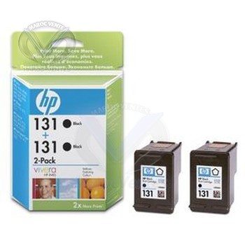 HP 131 Black Inkjet Print Cartridge 2-pack with Vivera Ink CB331HE