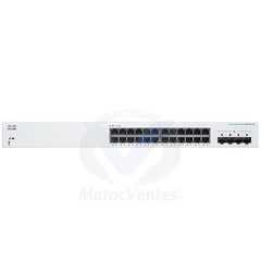 CBS220 Smart 24-Ports 10/100/1000 GE, 4x1G SFP Montable sur Rack