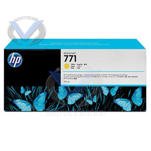 HP 771 775-ml Yellow Designjet Ink Cartridge-HP 771 775-ml Yellow Designjet Ink Cartridge