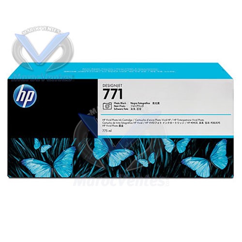 HP 771 775-ml Photo Black Designjet Ink Cartridge-HP 771 775-ml Photo Black Designjet Ink Cartridge