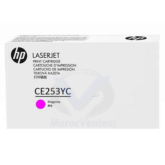 Cartouche de toner LaserJet originale optimisée magenta contractuelle 7 900 pages CE253YC