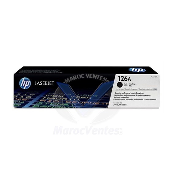 Cartouche de toner 126A LaserJet noir original 1 200 pages CE310A