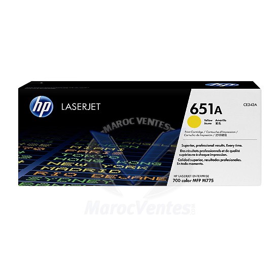 HP 651 pour la LaserJet 700 Color MFP 775 YLwCrtg CE342A