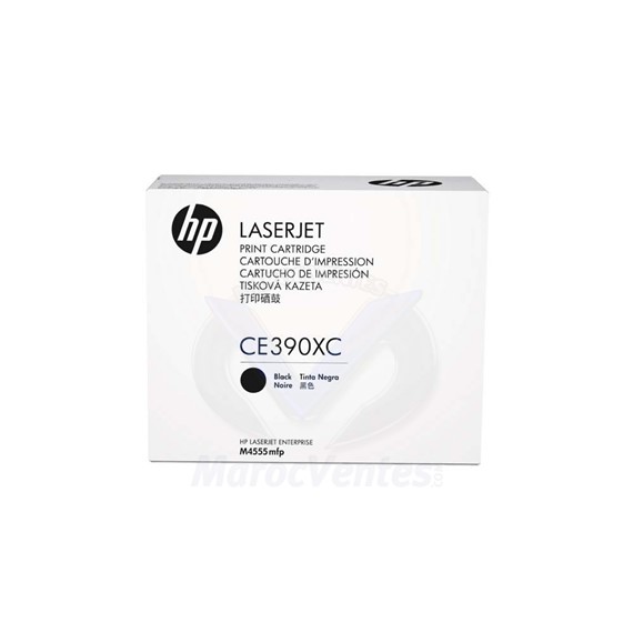 Cartouche de toner LaserJet noir originale de contrat à rendement élevé 24 000 pages CE390XC