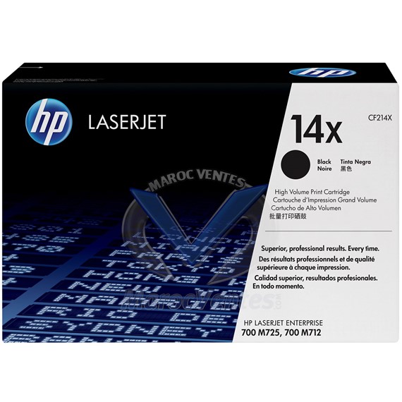 Cartouche de toner 14X LaserJet originale noir 17500 pages CF214XC