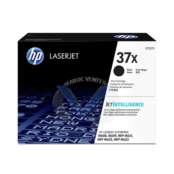 Cartouche de toner 37X noir LaserJet haute capacité 25 000 pages CF237X