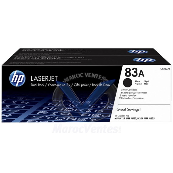Cartouche de toner LaserJet 83A noir d