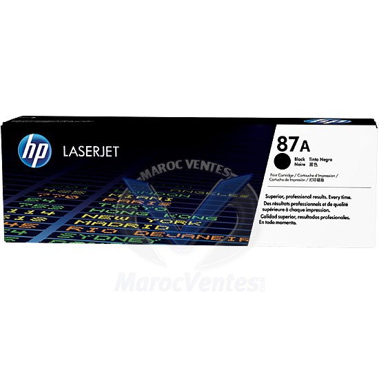 Toner Laserjet Noir 87A 9000 Pages CF287A